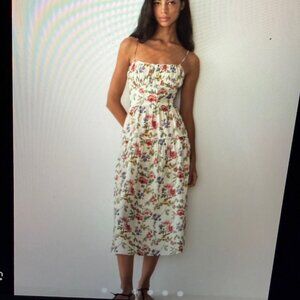 Doen Floral Maxi Dress - Cream and Pink